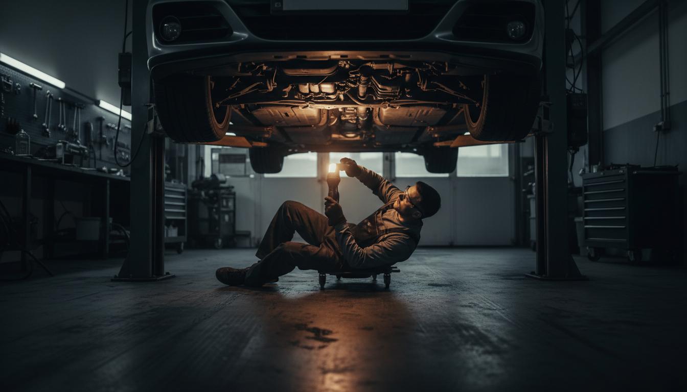 Mecánico trabajando